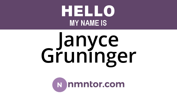 Janyce Gruninger