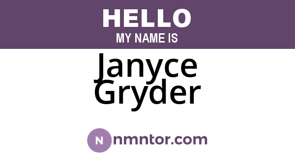 Janyce Gryder
