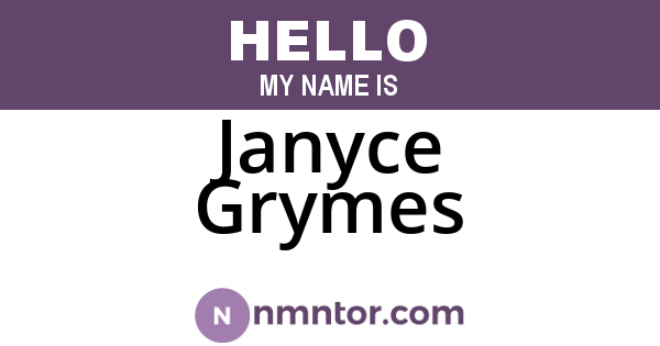 Janyce Grymes