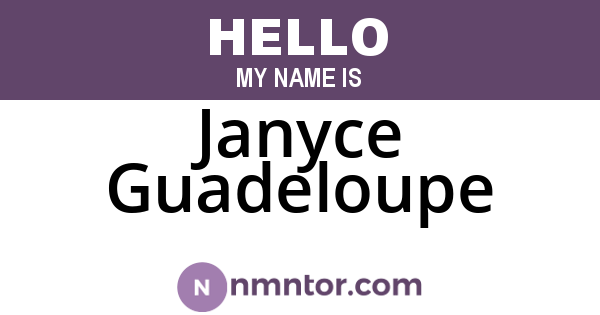 Janyce Guadeloupe