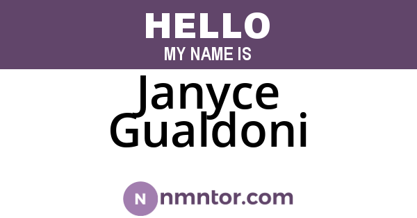 Janyce Gualdoni