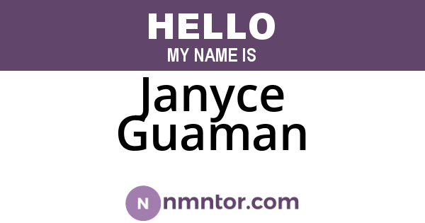 Janyce Guaman