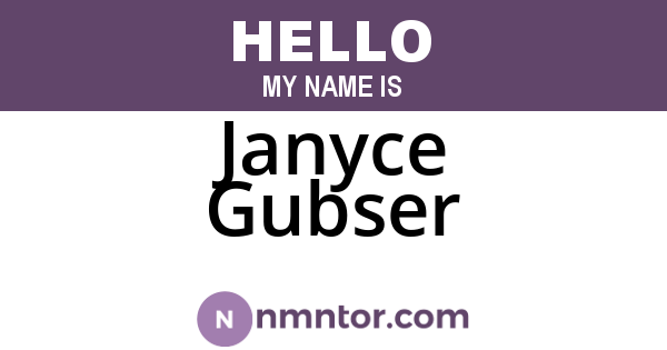 Janyce Gubser