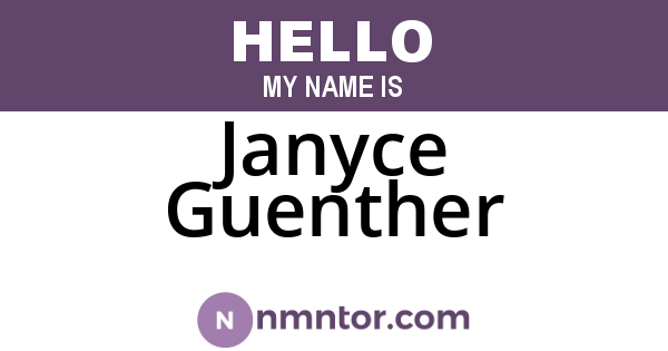 Janyce Guenther