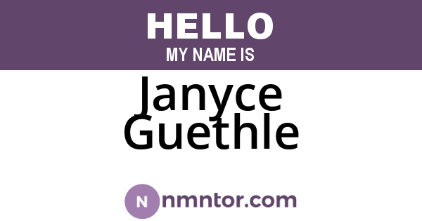 Janyce Guethle