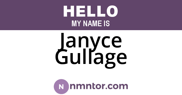 Janyce Gullage