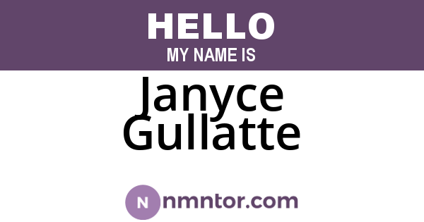 Janyce Gullatte