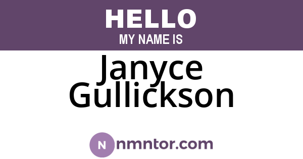 Janyce Gullickson