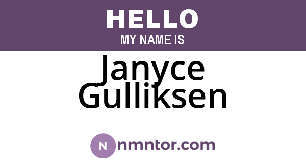Janyce Gulliksen