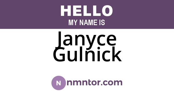 Janyce Gulnick