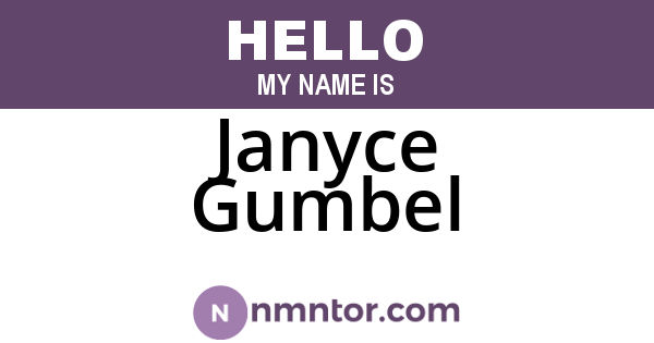 Janyce Gumbel