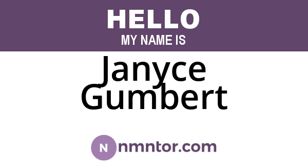 Janyce Gumbert