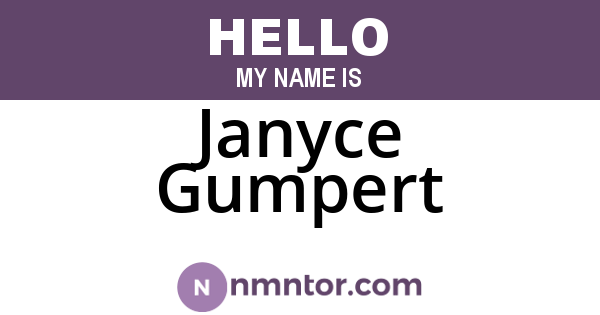 Janyce Gumpert