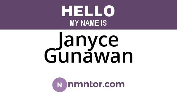 Janyce Gunawan