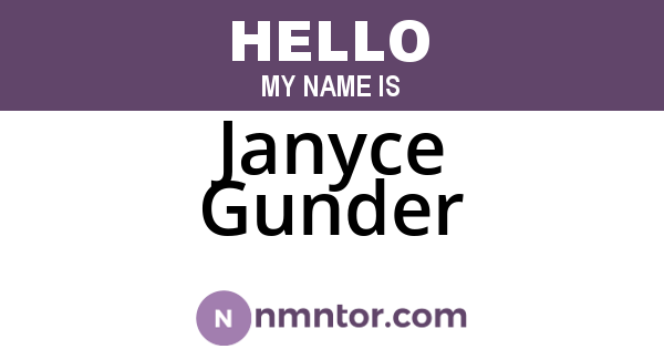Janyce Gunder