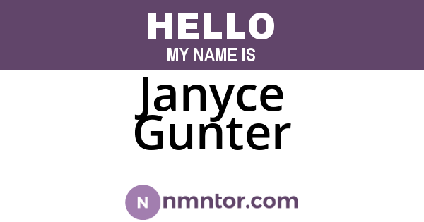 Janyce Gunter