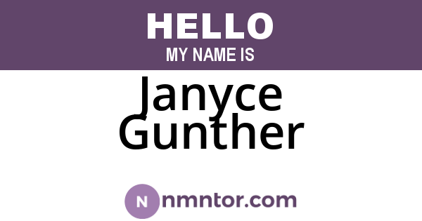 Janyce Gunther