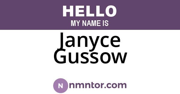 Janyce Gussow