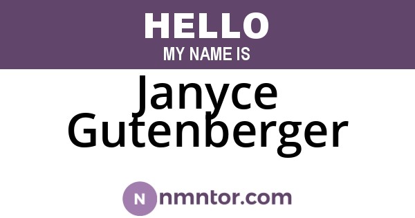 Janyce Gutenberger