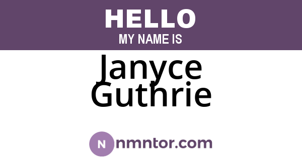 Janyce Guthrie