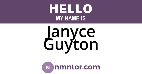 Janyce Guyton