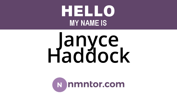 Janyce Haddock