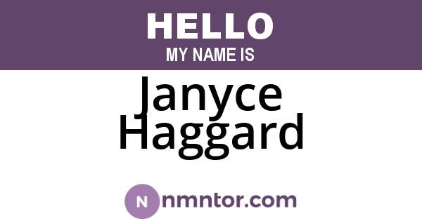 Janyce Haggard