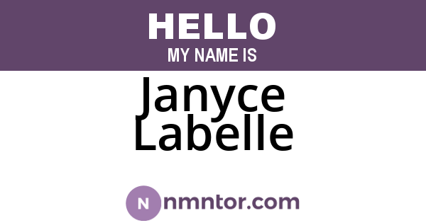 Janyce Labelle