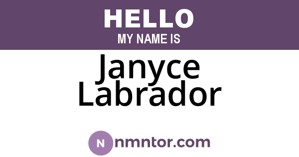 Janyce Labrador