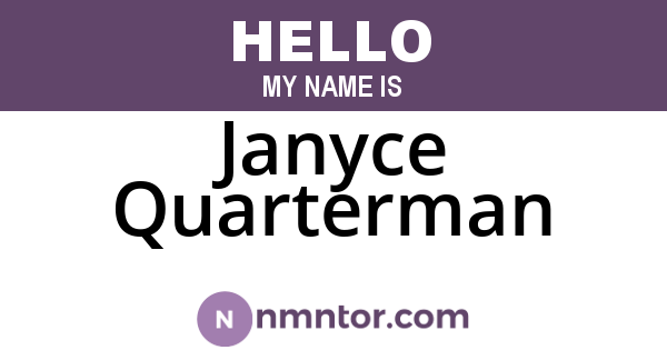 Janyce Quarterman