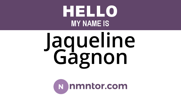 Jaqueline Gagnon