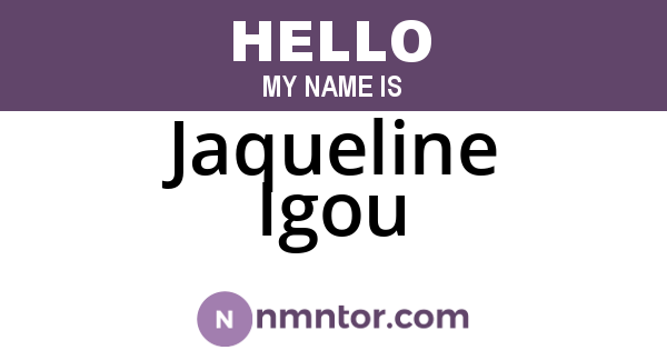 Jaqueline Igou