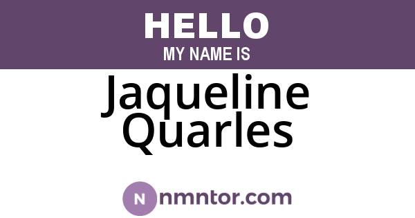 Jaqueline Quarles