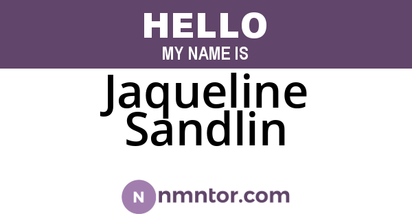 Jaqueline Sandlin