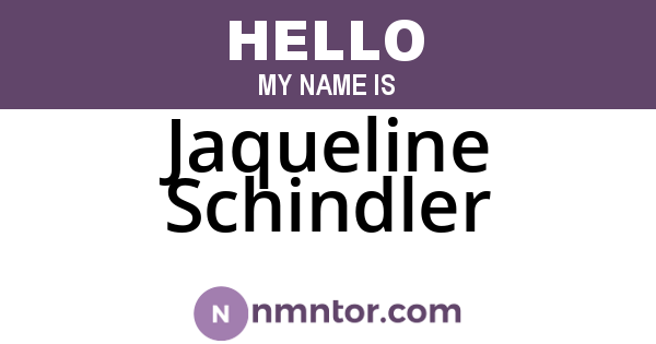 Jaqueline Schindler
