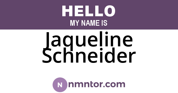 Jaqueline Schneider