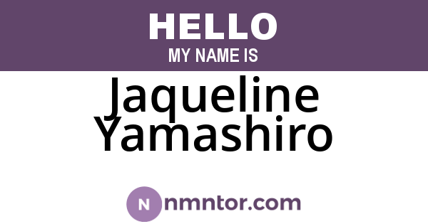 Jaqueline Yamashiro