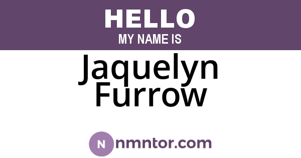 Jaquelyn Furrow