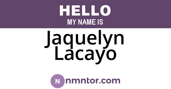 Jaquelyn Lacayo