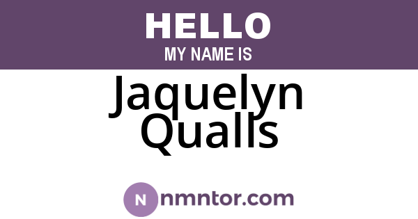 Jaquelyn Qualls