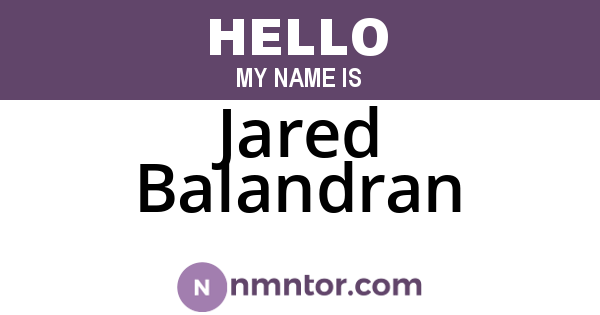 Jared Balandran