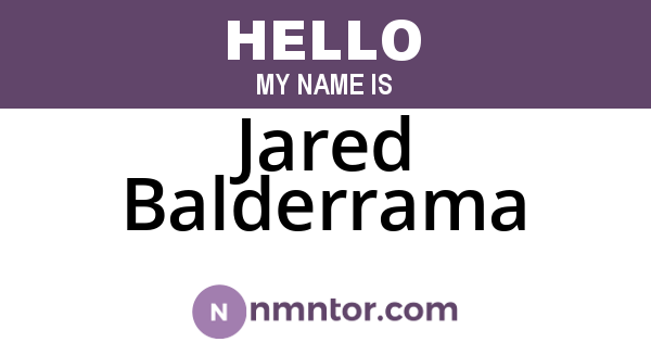 Jared Balderrama