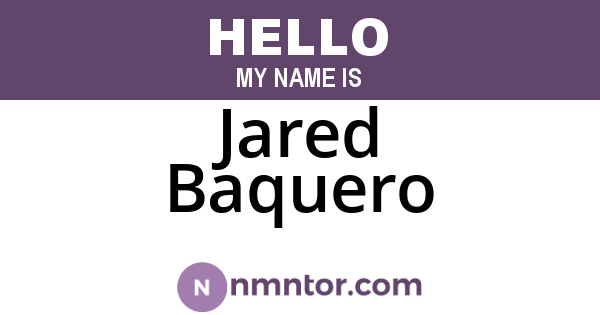 Jared Baquero