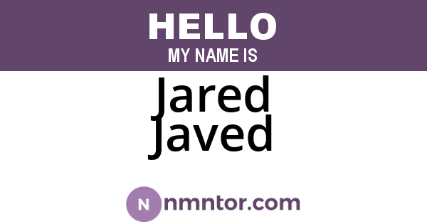 Jared Javed