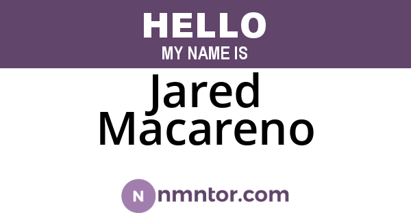 Jared Macareno