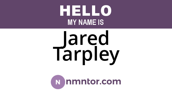 Jared Tarpley