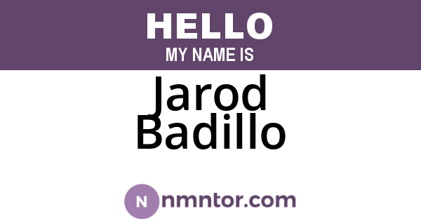 Jarod Badillo