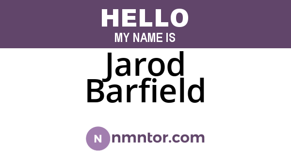 Jarod Barfield
