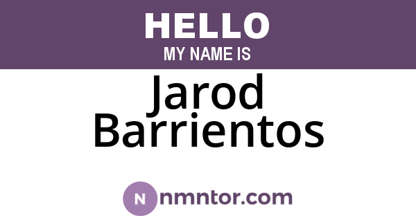 Jarod Barrientos