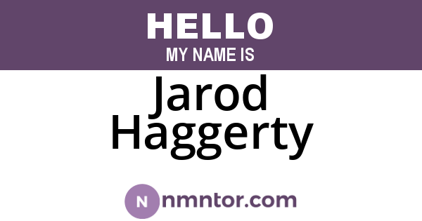Jarod Haggerty